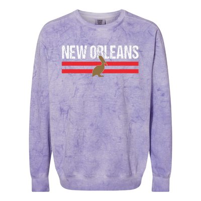 NewOrleansNativePelicanLocalStandardNewOrleansPro Colorblast Crewneck Sweatshirt