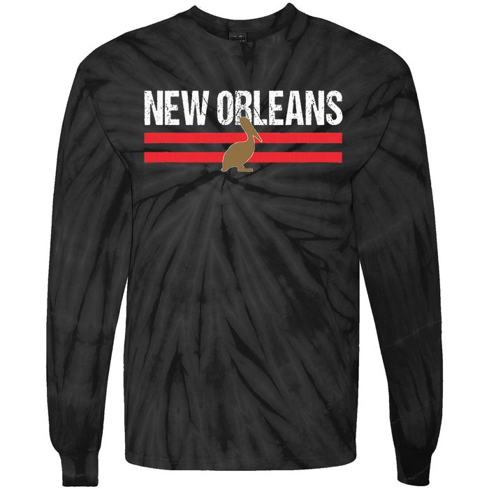 NewOrleansNativePelicanLocalStandardNewOrleansPro Tie-Dye Long Sleeve Shirt