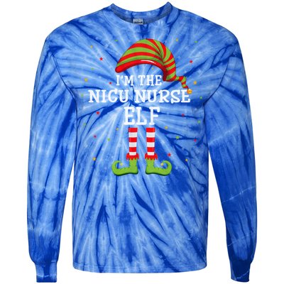 Nicu Nurse Elf Xmas Group Matching Im The Nicu Nurse Elf Cool Gift Tie-Dye Long Sleeve Shirt