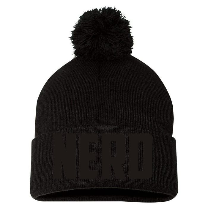 Nerd Pom Pom 12in Knit Beanie
