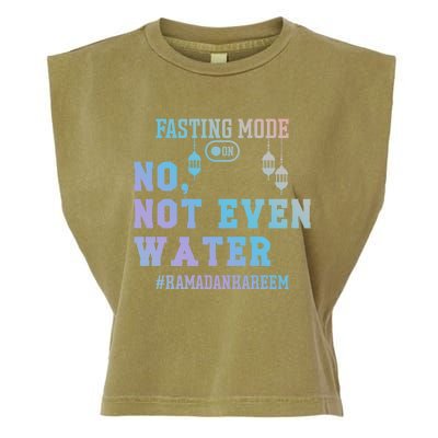 No Not Even Water Fasting Mode On Muslims Ramadan Gift Garment-Dyed Women's Muscle Tee