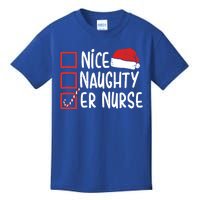 Naughty Nice Er Nurse Christmas Pajamas Funny Santa Hat Gift Kids T-Shirt