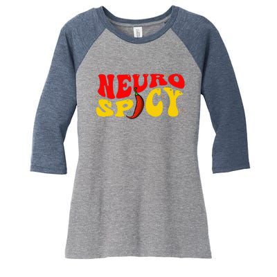 Neurospicy Women's Tri-Blend 3/4-Sleeve Raglan Shirt