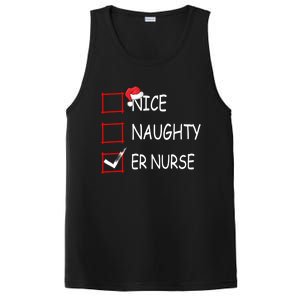 Nice Naughty Er Nurse Check List Er Nurse Christmas Gift PosiCharge Competitor Tank