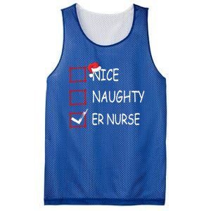 Nice Naughty Er Nurse Check List Er Nurse Christmas Gift Mesh Reversible Basketball Jersey Tank