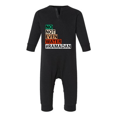 No Not Even Water Ramadan Kareem Islamic Fasting Gift For Ramadan Mubarak Infant Fleece One Piece