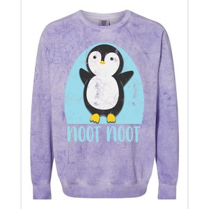 Noot Noot Funny Penguin Bird Sound Christmas Winter Penguin Gift Colorblast Crewneck Sweatshirt