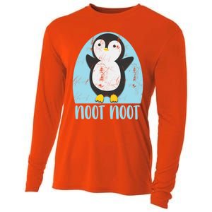 Noot Noot Funny Penguin Bird Sound Christmas Winter Penguin Gift Cooling Performance Long Sleeve Crew