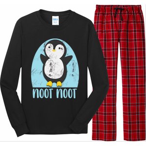 Noot Noot Funny Penguin Bird Sound Christmas Winter Penguin Gift Long Sleeve Pajama Set