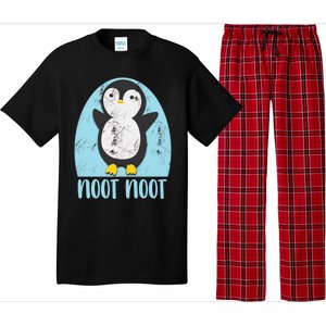 Noot Noot Funny Penguin Bird Sound Christmas Winter Penguin Gift Pajama Set