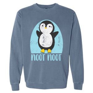 Noot Noot Funny Penguin Bird Sound Christmas Winter Penguin Gift Garment-Dyed Sweatshirt