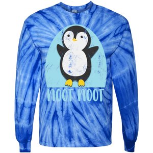 Noot Noot Funny Penguin Bird Sound Christmas Winter Penguin Gift Tie-Dye Long Sleeve Shirt