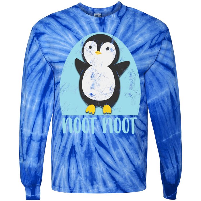 Noot Noot Funny Penguin Bird Sound Christmas Winter Penguin Gift Tie-Dye Long Sleeve Shirt