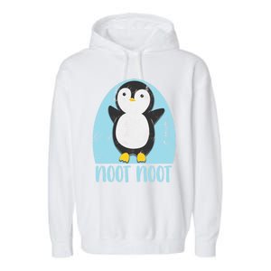 Noot Noot Funny Penguin Bird Sound Christmas Winter Penguin Gift Garment-Dyed Fleece Hoodie