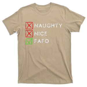 Naughty Nice Funny Holiday Christmas Checklist T-Shirt