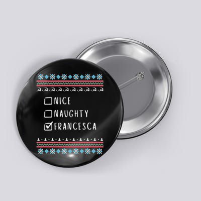 Nice Naughty Francesca Christmas Ugly Sweater Button