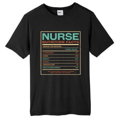 Nurse Nutrition Facts Funny Nursing Humor Rn Profession Cool Gift Tall Fusion ChromaSoft Performance T-Shirt