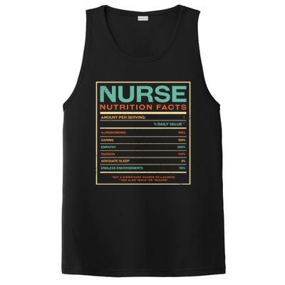 Nurse Nutrition Facts Funny Nursing Humor Rn Profession Cool Gift PosiCharge Competitor Tank