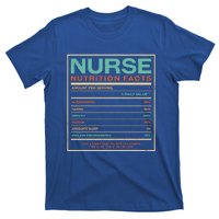 Nurse Nutrition Facts Funny Nursing Humor Rn Profession Cool Gift T-Shirt