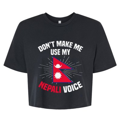 Nepal Nepali Flag Bella+Canvas Jersey Crop Tee