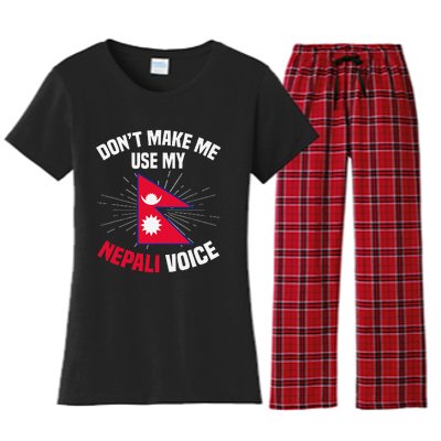 Nepal Nepali Flag Women's Flannel Pajama Set