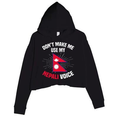 Nepal Nepali Flag Crop Fleece Hoodie