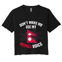 Nepal Nepali Flag Women's Crop Top Tee