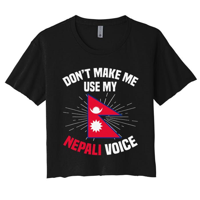 Nepal Nepali Flag Women's Crop Top Tee