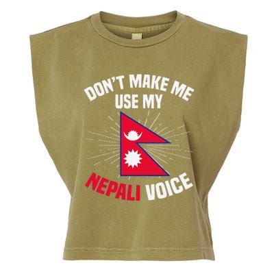 Nepal Nepali Flag Garment-Dyed Women's Muscle Tee