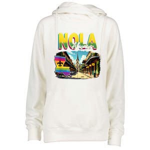 Nola Never Forget New Orleans Always Support Nola Always Womens Funnel Neck Pullover Hood