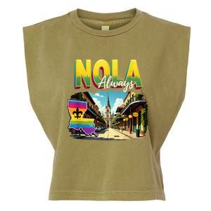 Nola Never Forget New Orleans Always Support Nola Always Garment-Dyed Women's Muscle Tee