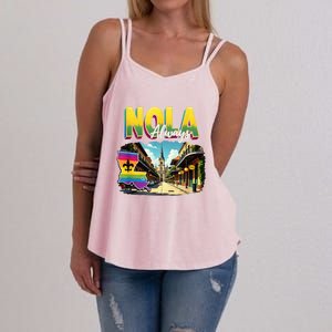 Nola Never Forget New Orleans Always Support Nola Always Women's Strappy Tank