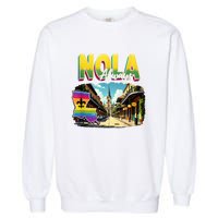 Nola Never Forget New Orleans Always Support Nola Always Garment-Dyed Sweatshirt