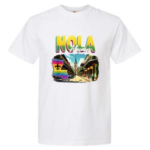 Nola Never Forget New Orleans Always Support Nola Always Garment-Dyed Heavyweight T-Shirt