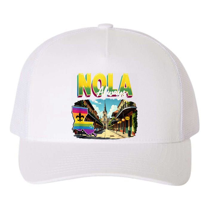 Nola Never Forget New Orleans Always Support Nola Always Yupoong Adult 5-Panel Trucker Hat