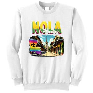 Nola Never Forget New Orleans Always Support Nola Always Sweatshirt