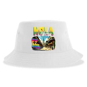 Nola Never Forget New Orleans Always Support Nola Always Sustainable Bucket Hat