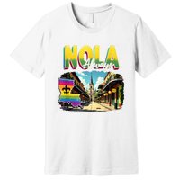 Nola Never Forget New Orleans Always Support Nola Always Premium T-Shirt