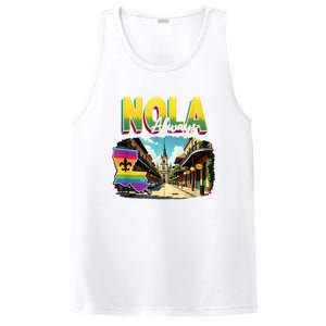 Nola Never Forget New Orleans Always Support Nola Always PosiCharge Competitor Tank