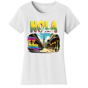 Nola Never Forget New Orleans Always Support Nola Always Women's T-Shirt