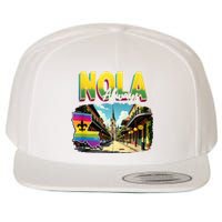 Nola Never Forget New Orleans Always Support Nola Always Wool Snapback Cap