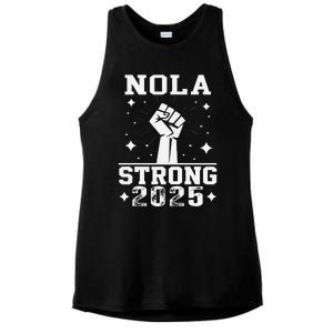 Nola Never Forget New Orleans Strong 2025 Support Louisiana Ladies PosiCharge Tri-Blend Wicking Tank