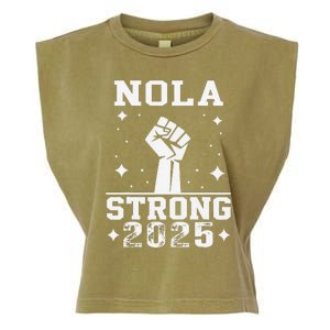 Nola Never Forget New Orleans Strong 2025 Support Louisiana Garment-Dyed Women's Muscle Tee