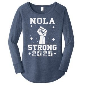 Nola Never Forget New Orleans Strong 2025 Support Louisiana Women's Perfect Tri Tunic Long Sleeve Shirt