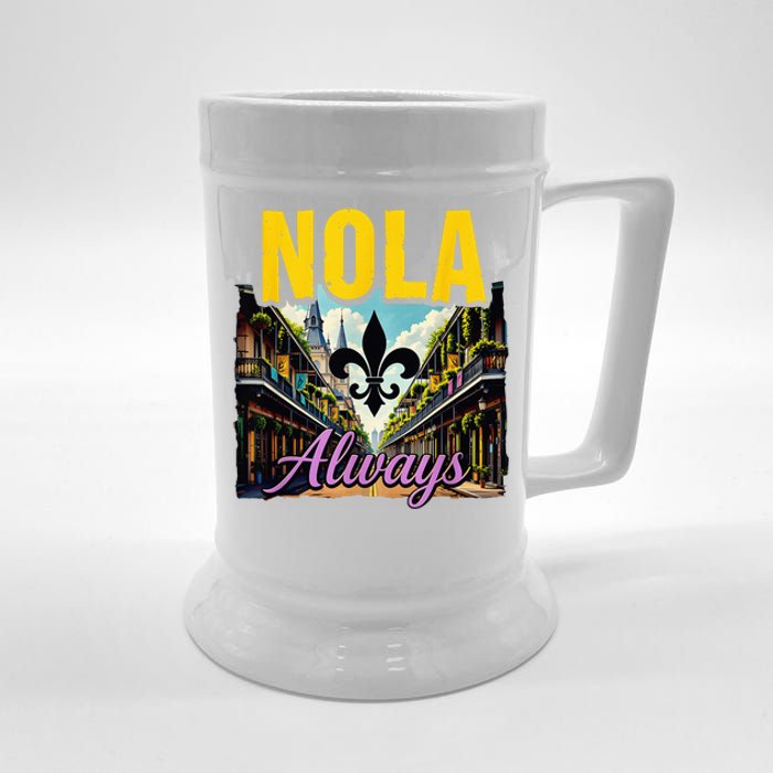 Nola Never Forget New Orleans Nola Always Always Support Beer Stein