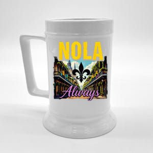 Nola Never Forget New Orleans Nola Always Always Support Beer Stein