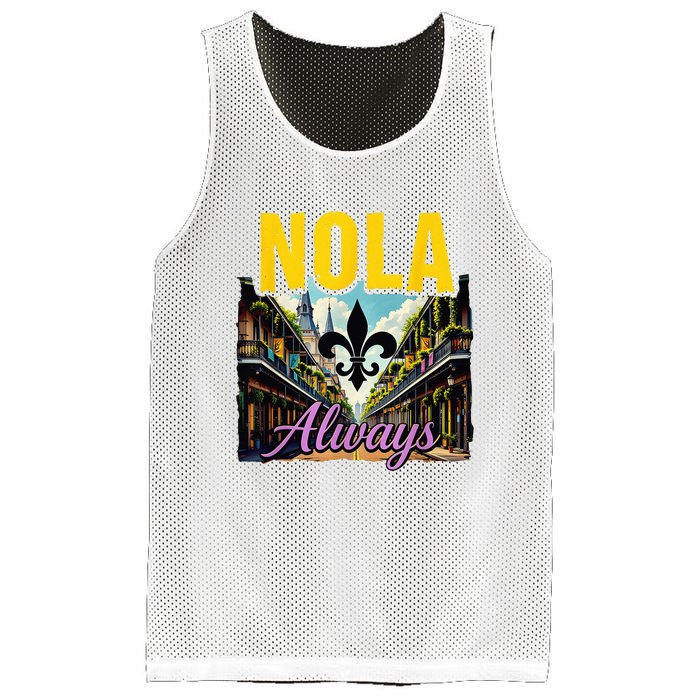 Nola Never Forget New Orleans Nola Always Always Support Mesh Reversible Basketball Jersey Tank