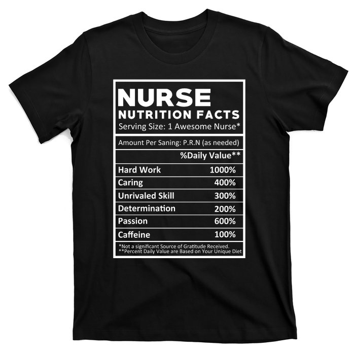 Nurse Nutrition Facts T-Shirt