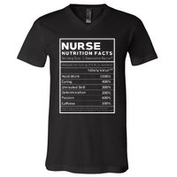 Nurse Nutrition Facts V-Neck T-Shirt