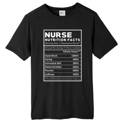 Nurse Nutrition Facts Tall Fusion ChromaSoft Performance T-Shirt